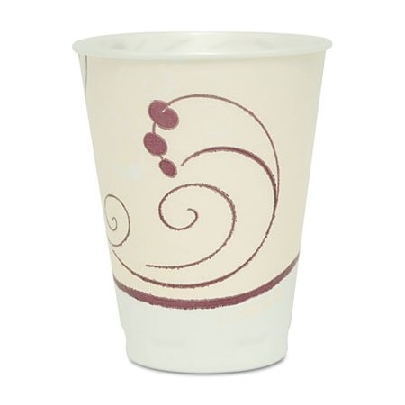 Dart SYMPHONY DESIGN TROPHY FOAM HOT/COLD CUPS, 12 OZ, BEIGE, 1000PK X12J8002CT